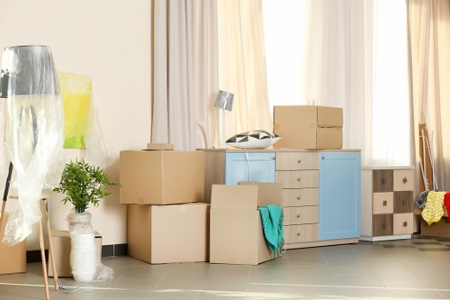Office relocation planning and packing materials for a business move in Harrow