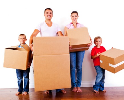 Professional movers helping a household move in Harrow