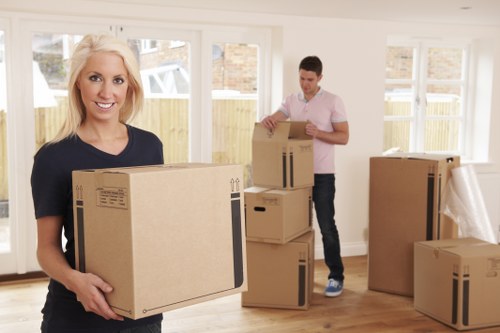 Storage units and boxed belongings for Harrow residents