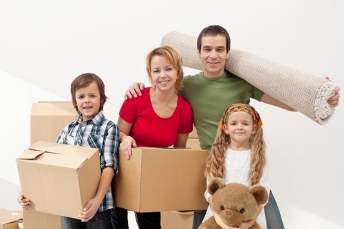 Removal team handling a family home move in Harrow