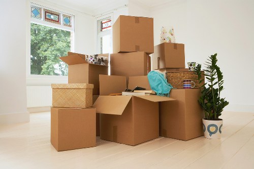 Organised moving boxes ready for packing and relocation